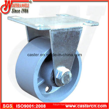Medium Duty Rigid Caster with Gray Iron Wheel